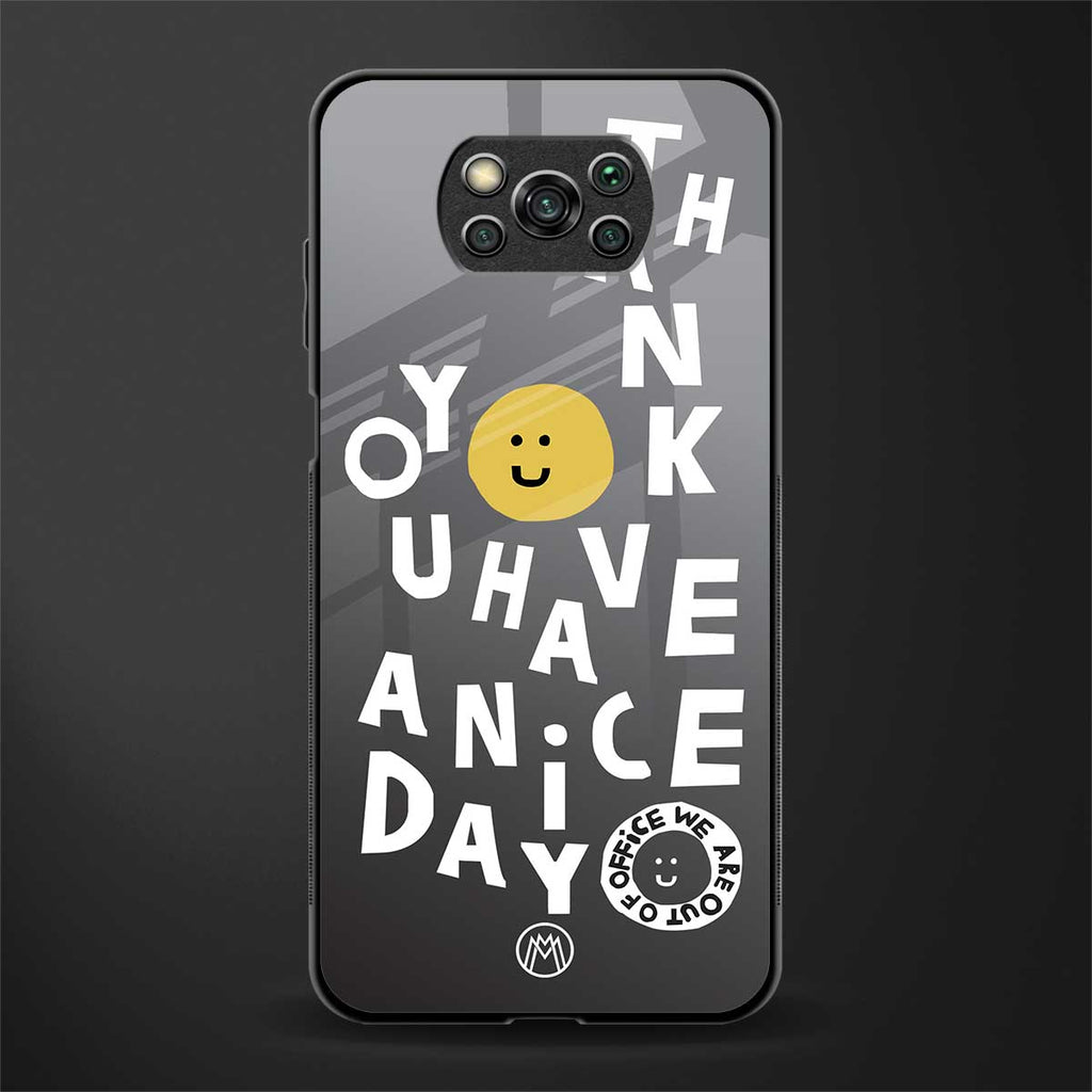 have a nice day glass case for poco x3 pro image