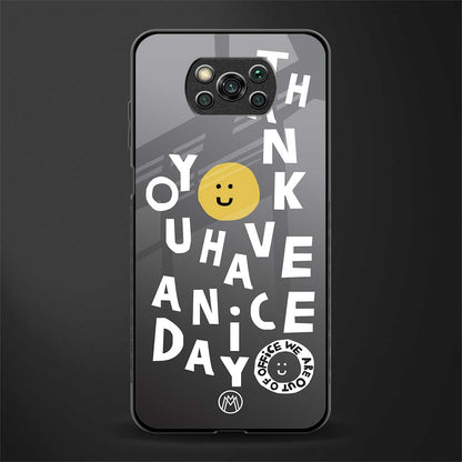 have a nice day glass case for poco x3 pro image