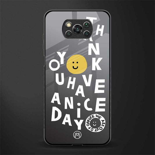 have a nice day glass case for poco x3 pro image