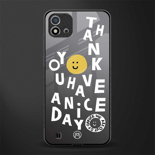 have a nice day glass case for realme c20 image