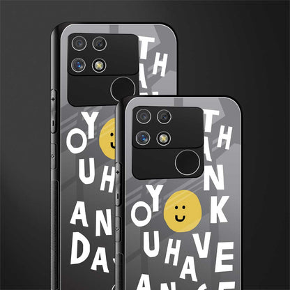 have a nice day back phone cover | glass case for realme narzo 50a
