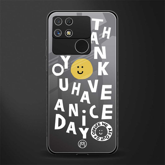 have a nice day back phone cover | glass case for realme narzo 50a