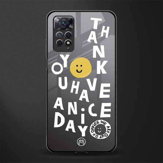 have a nice day back phone cover | glass case for redmi note 11 pro plus 4g/5g