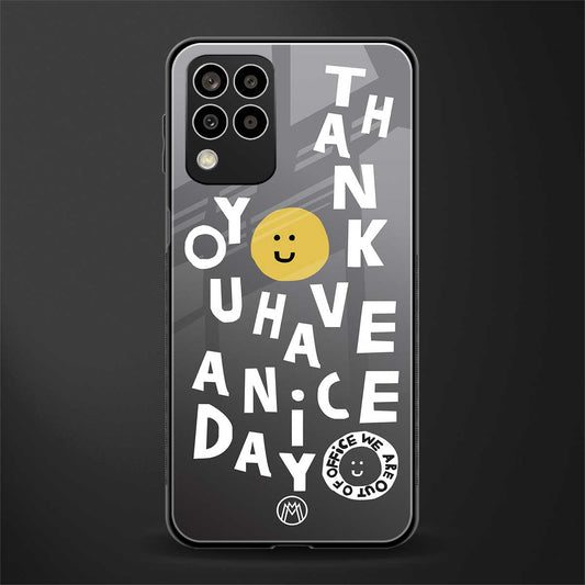 have a nice day back phone cover | glass case for samsung galaxy m33 5g