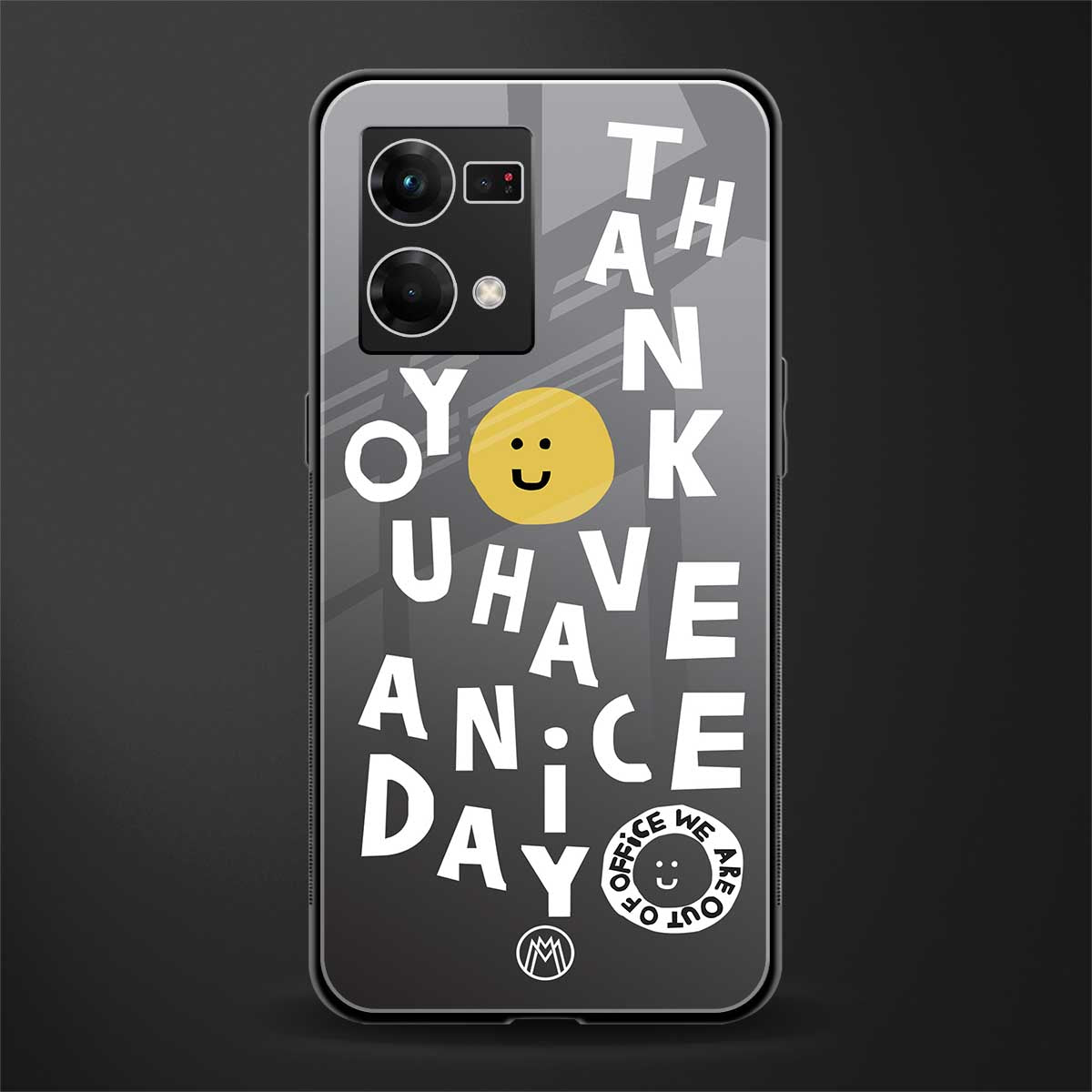 have a nice day back phone cover | glass case for oppo f21 pro 4g