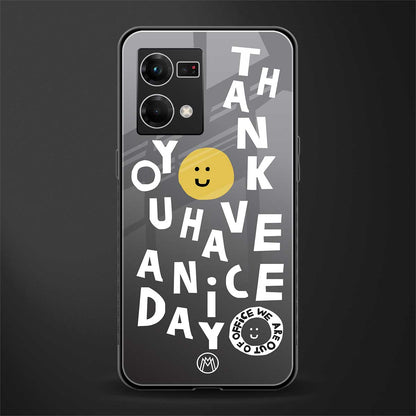 have a nice day back phone cover | glass case for oppo f21 pro 4g