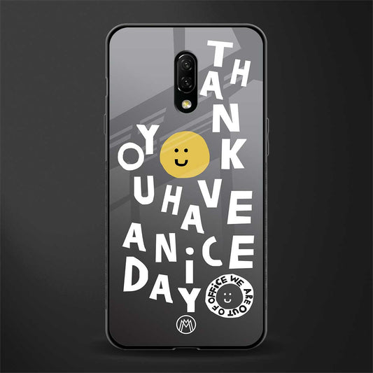 have a nice day glass case for oneplus 7 image