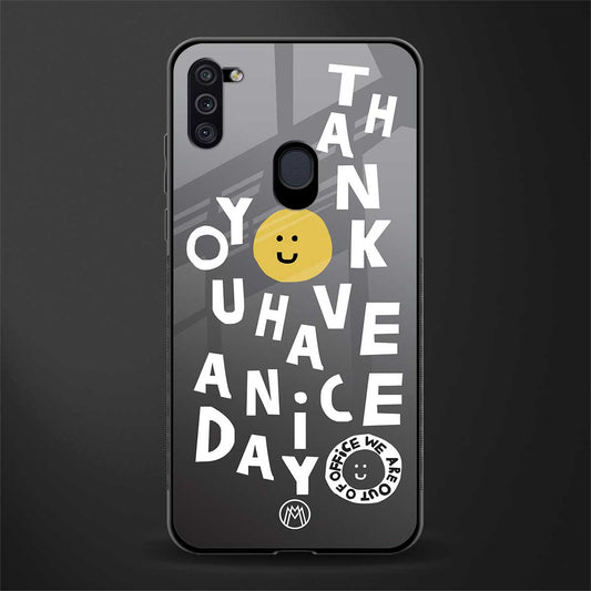 have a nice day glass case for samsung galaxy m11 image