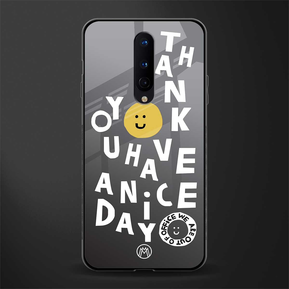 have a nice day glass case for oneplus 8 image