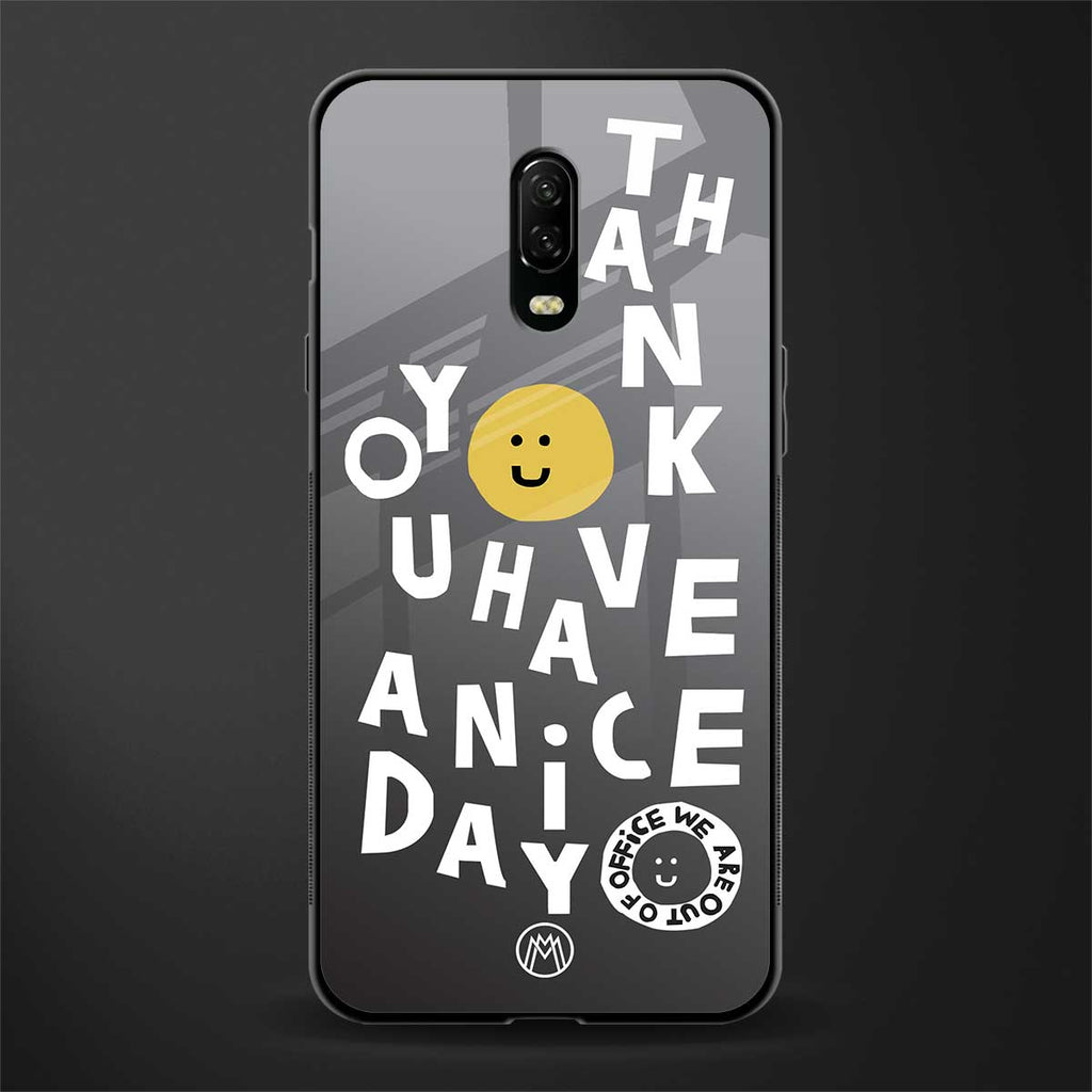 have a nice day glass case for oneplus 6t image