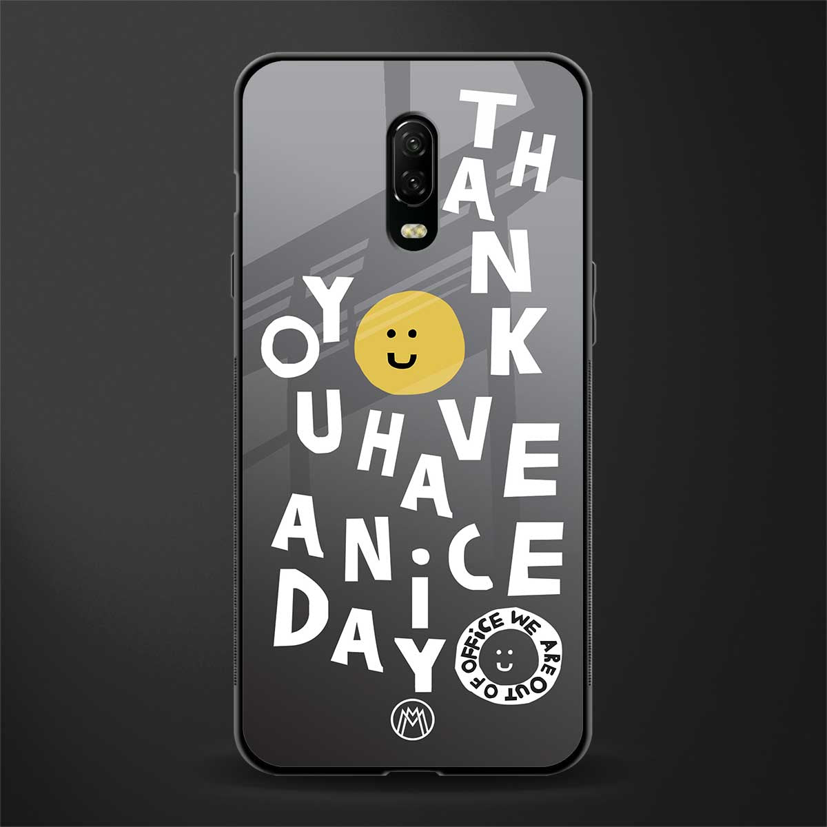 have a nice day glass case for oneplus 6t image