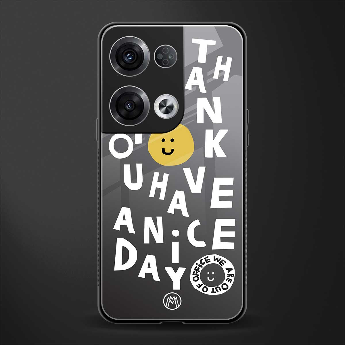 have a nice day back phone cover | glass case for oppo reno 8