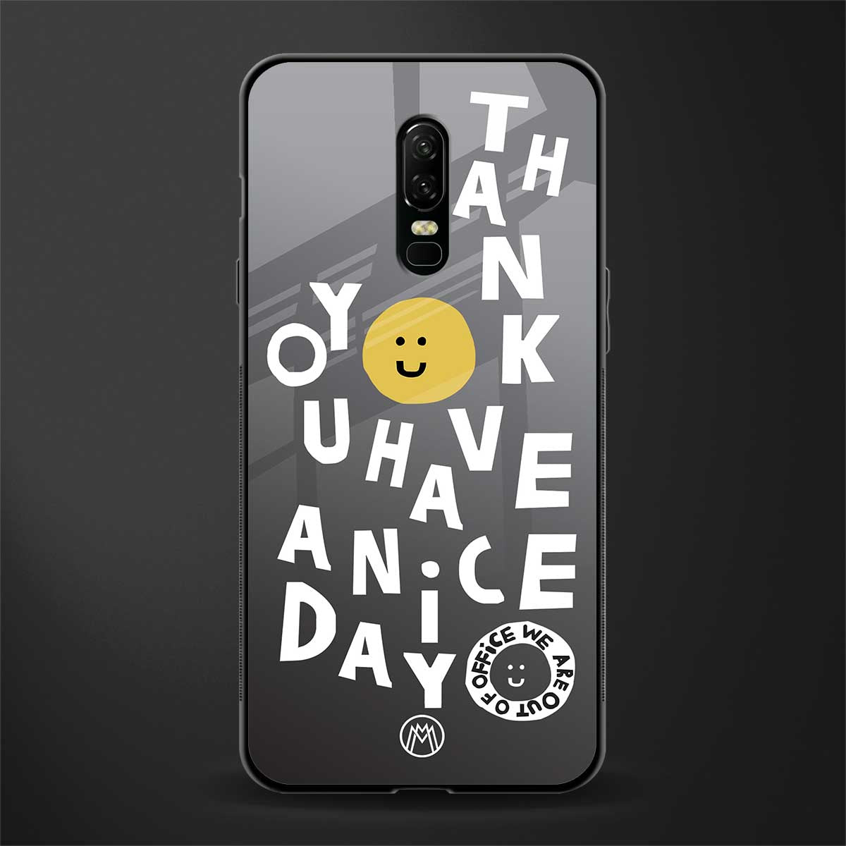 have a nice day glass case for oneplus 6 image