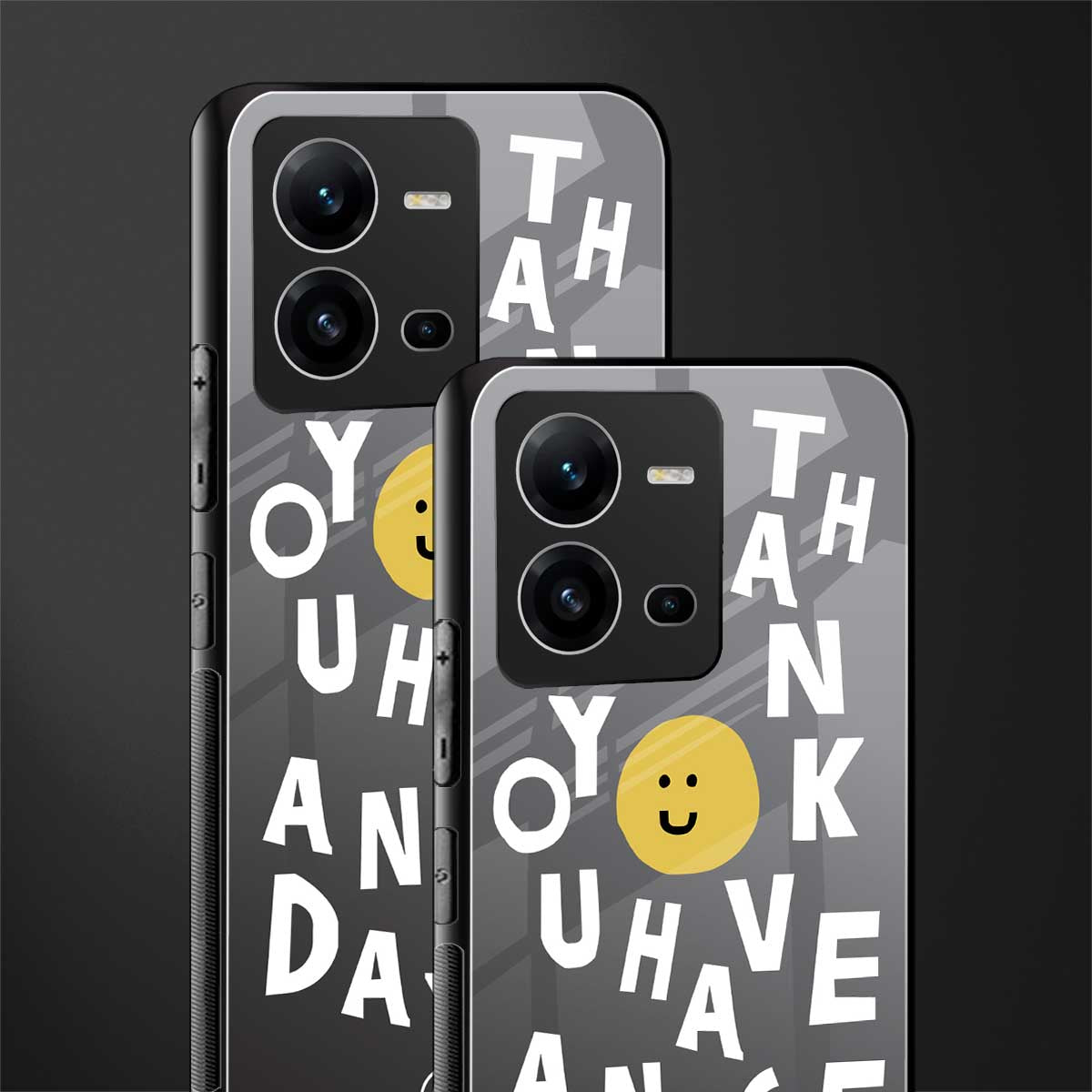 have a nice day back phone cover | glass case for vivo v25-5g