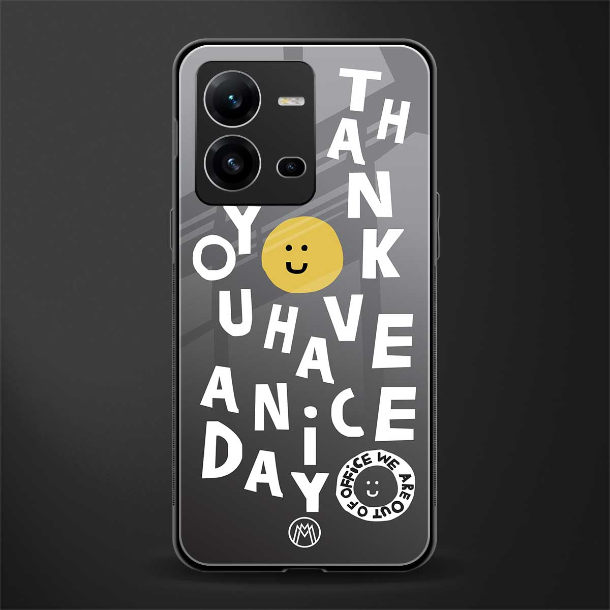 have a nice day back phone cover | glass case for vivo v25-5g