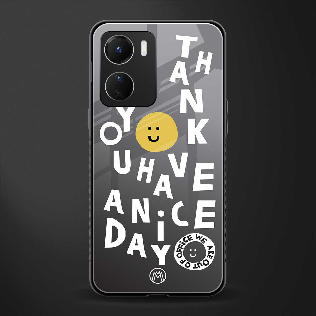 have a nice day back phone cover | glass case for vivo y16