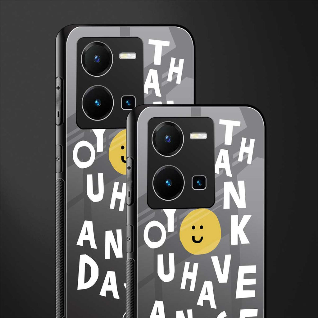 have a nice day back phone cover | glass case for vivo y35 4g