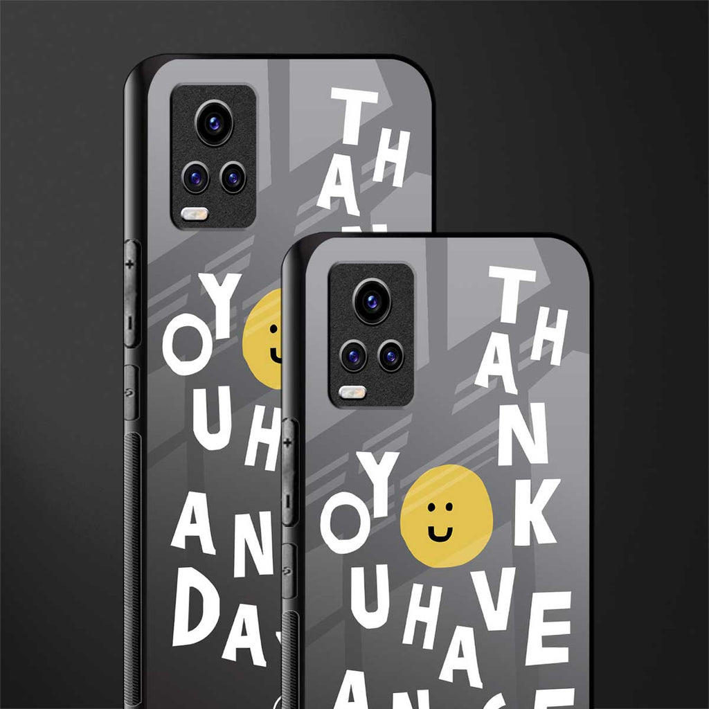 have a nice day back phone cover | glass case for vivo v21e 4g