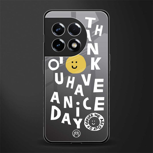 have a nice day back phone cover | glass case for oneplus 11r