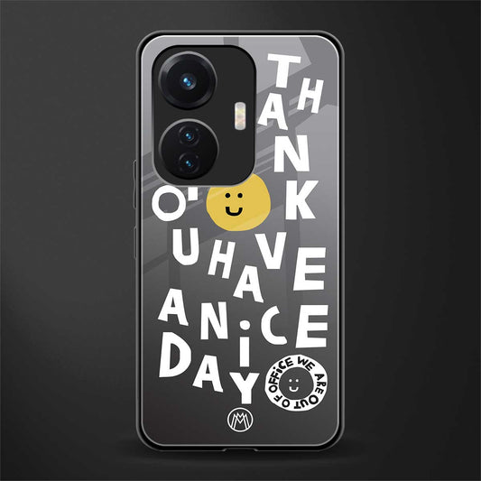 have a nice day back phone cover | glass case for vivo t1 44w 4g