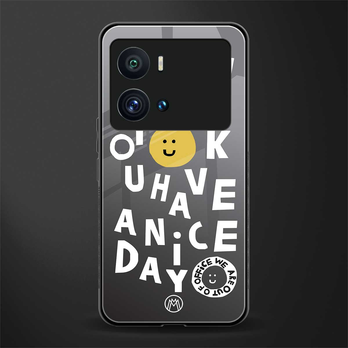 have a nice day back phone cover | glass case for iQOO 9 Pro