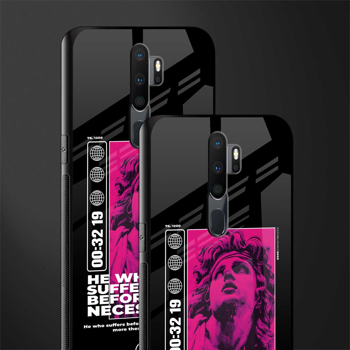 he who suffers glass case for oppo a9 2020 image-2