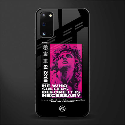 he who suffers glass case for samsung galaxy s20 image