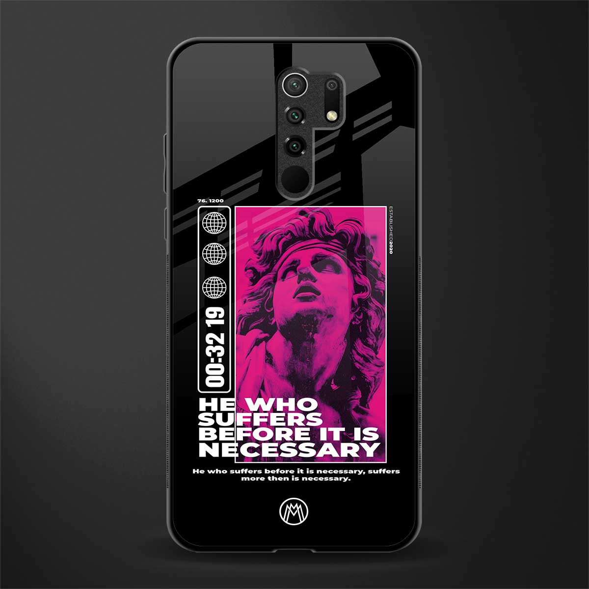 he who suffers glass case for poco m2 image