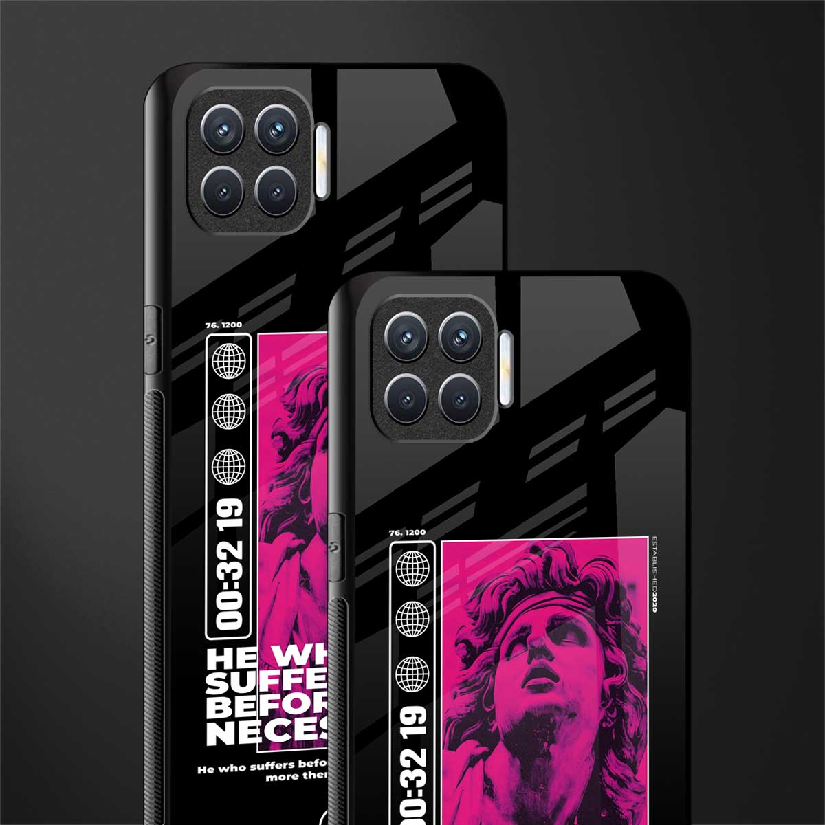 he who suffers glass case for oppo f17 image-2