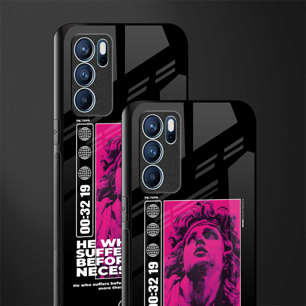 he who suffers glass case for oppo reno6 pro 5g image-2