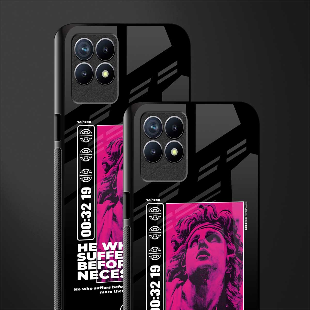 he who suffers glass case for realme 8i image-2