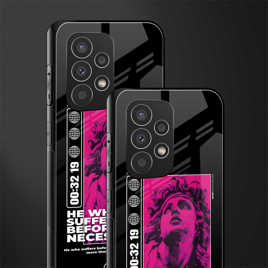 he who suffers back phone cover | glass case for samsung galaxy a53 5g