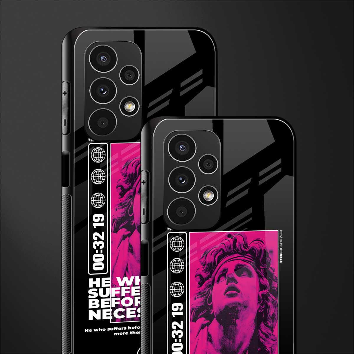 he who suffers back phone cover | glass case for samsung galaxy a13 4g