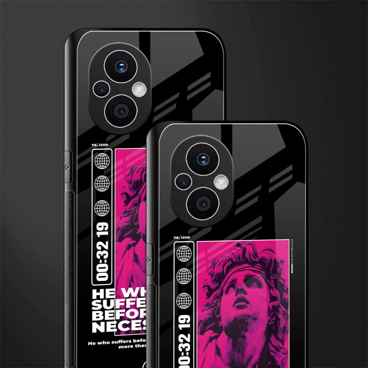 he who suffers back phone cover | glass case for oppo f21 pro 5g