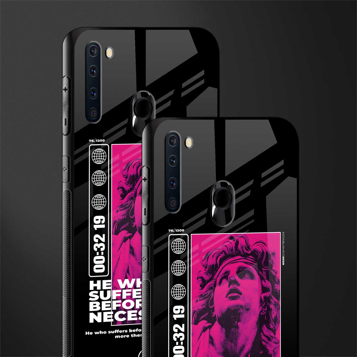 he who suffers glass case for samsung a21 image-2