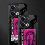 he who suffers back phone cover | glass case for oppo reno 8