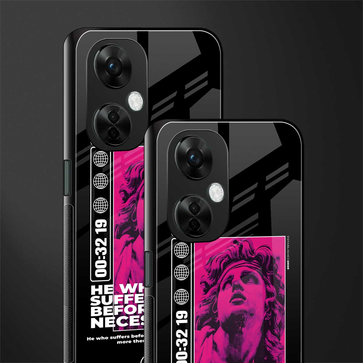 he who suffers back phone cover | glass case for oneplus nord ce 3 lite