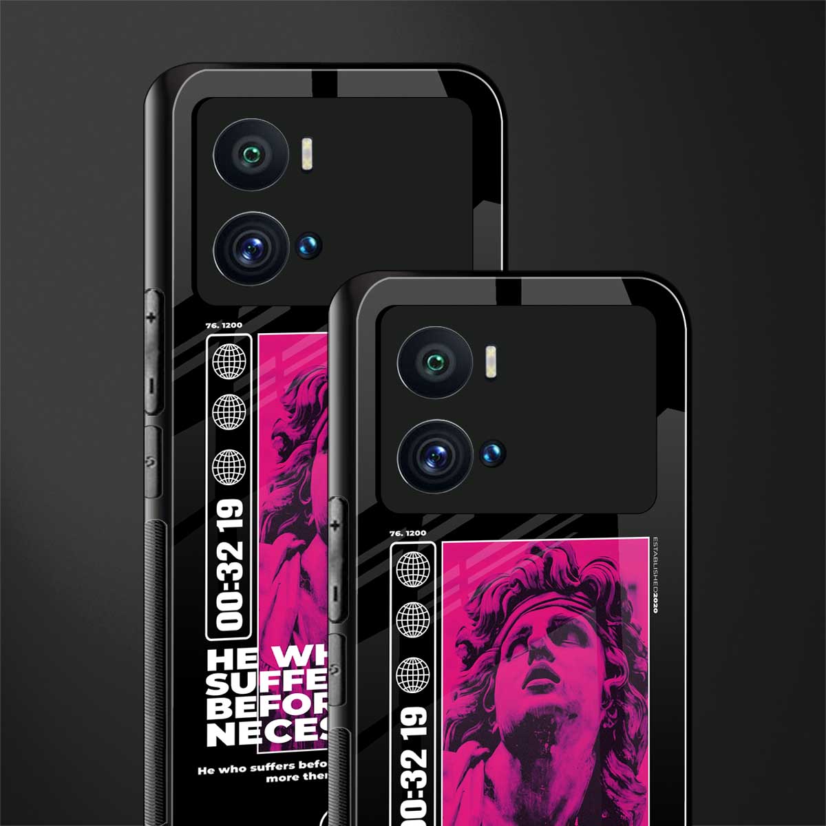 he who suffers back phone cover | glass case for iQOO 9 Pro