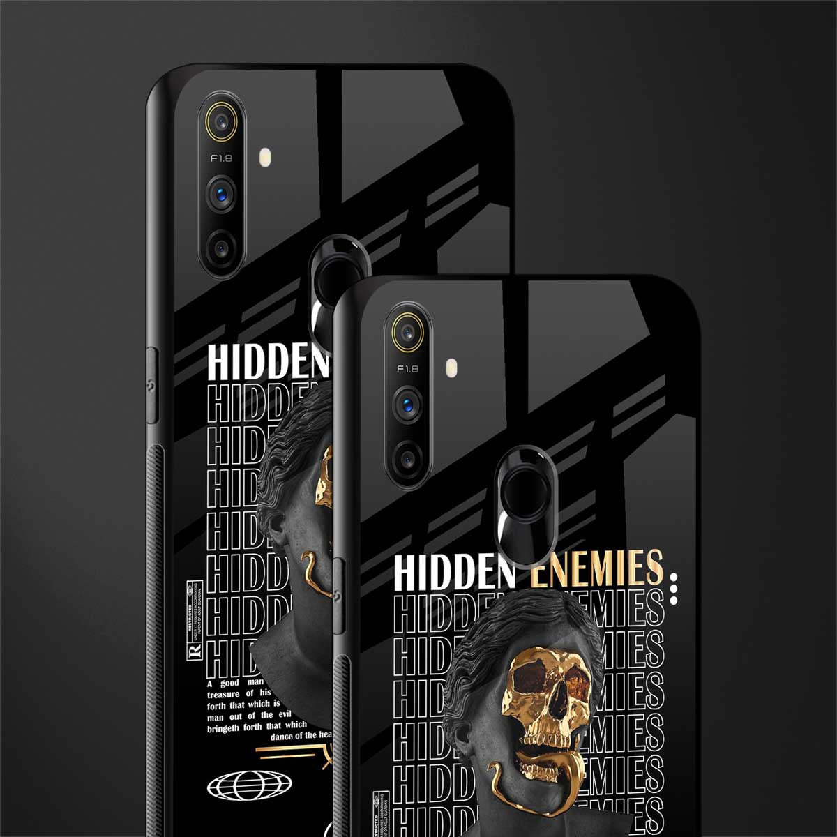 hidden enemies glass case for realme narzo 10a image-2