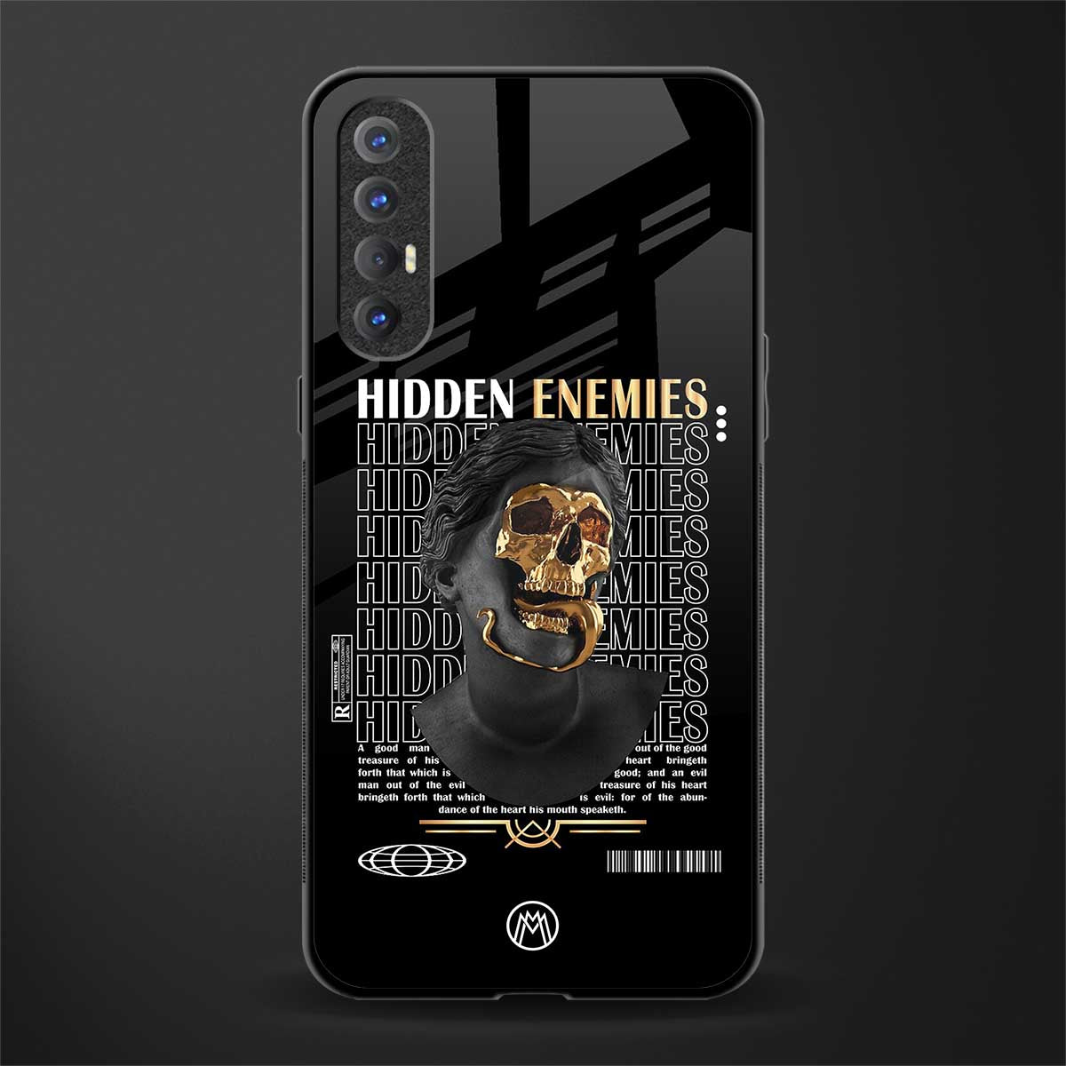 hidden enemies glass case for oppo reno 3 pro image