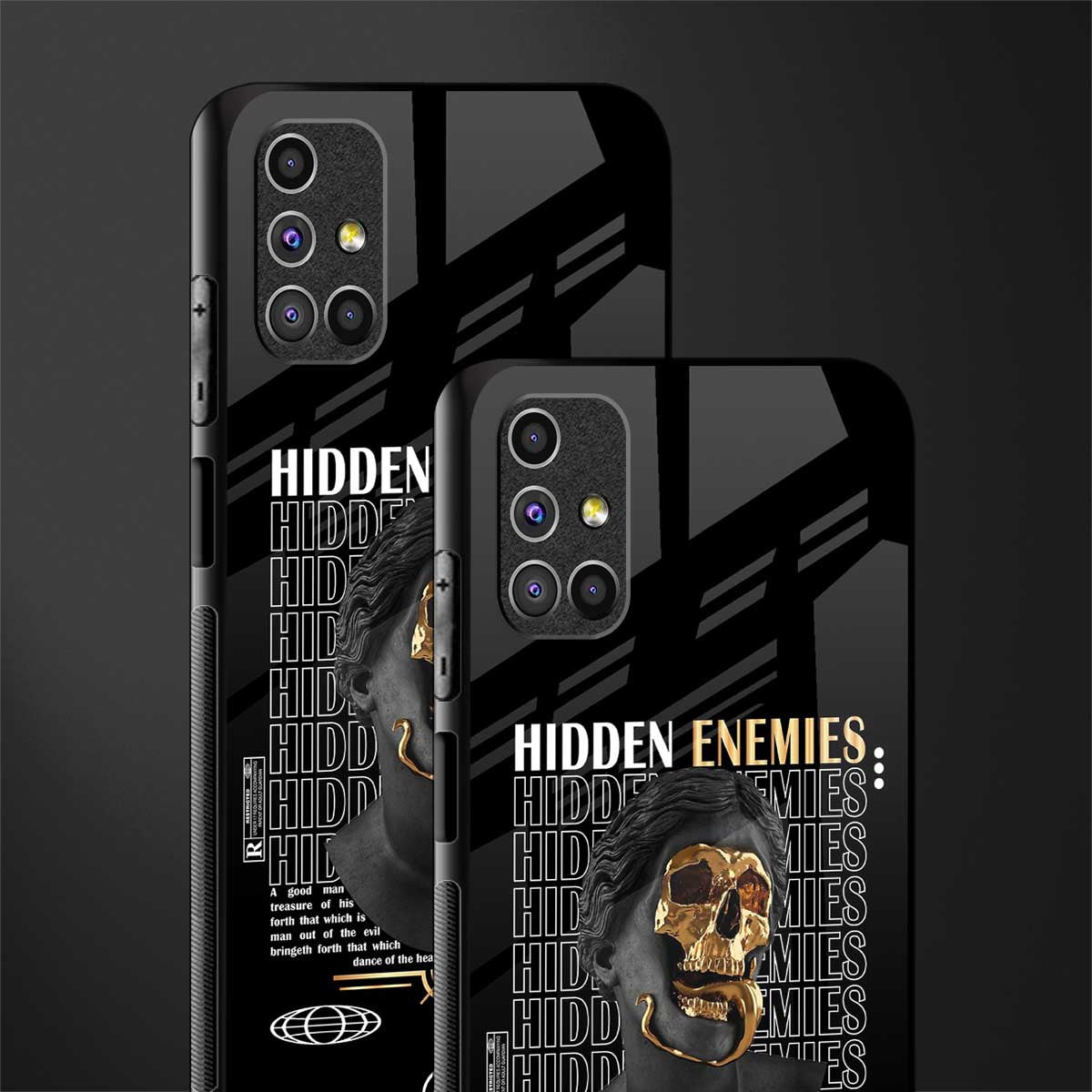 hidden enemies glass case for samsung galaxy m51 image-2