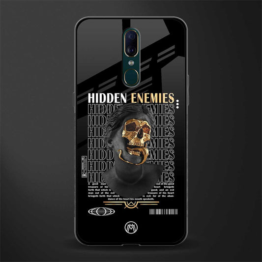 hidden enemies glass case for oppo f11 image
