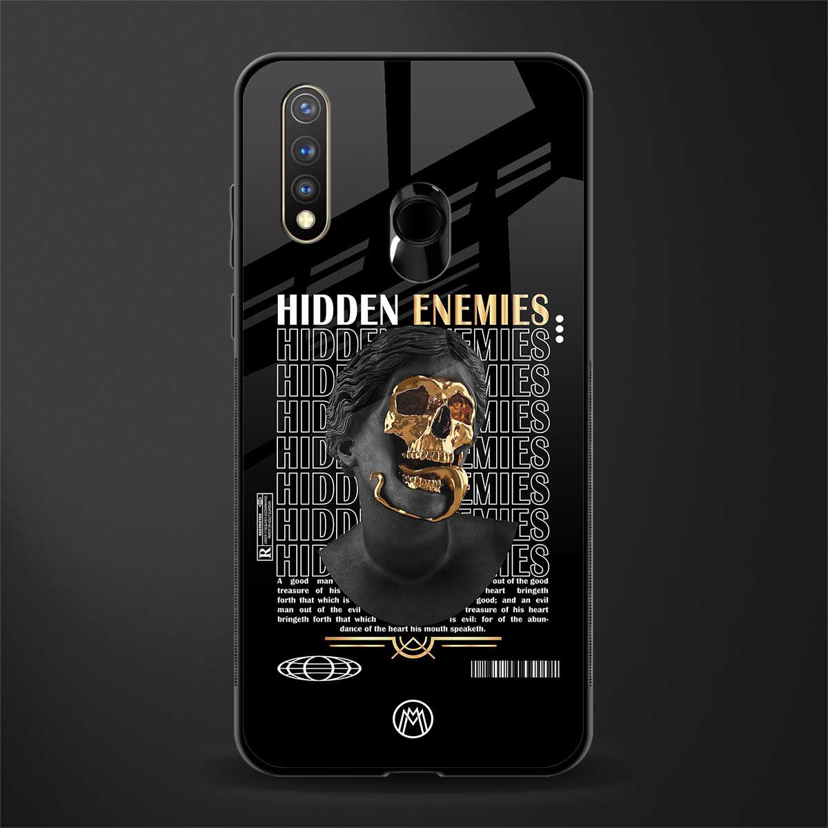 hidden enemies glass case for vivo y19 image