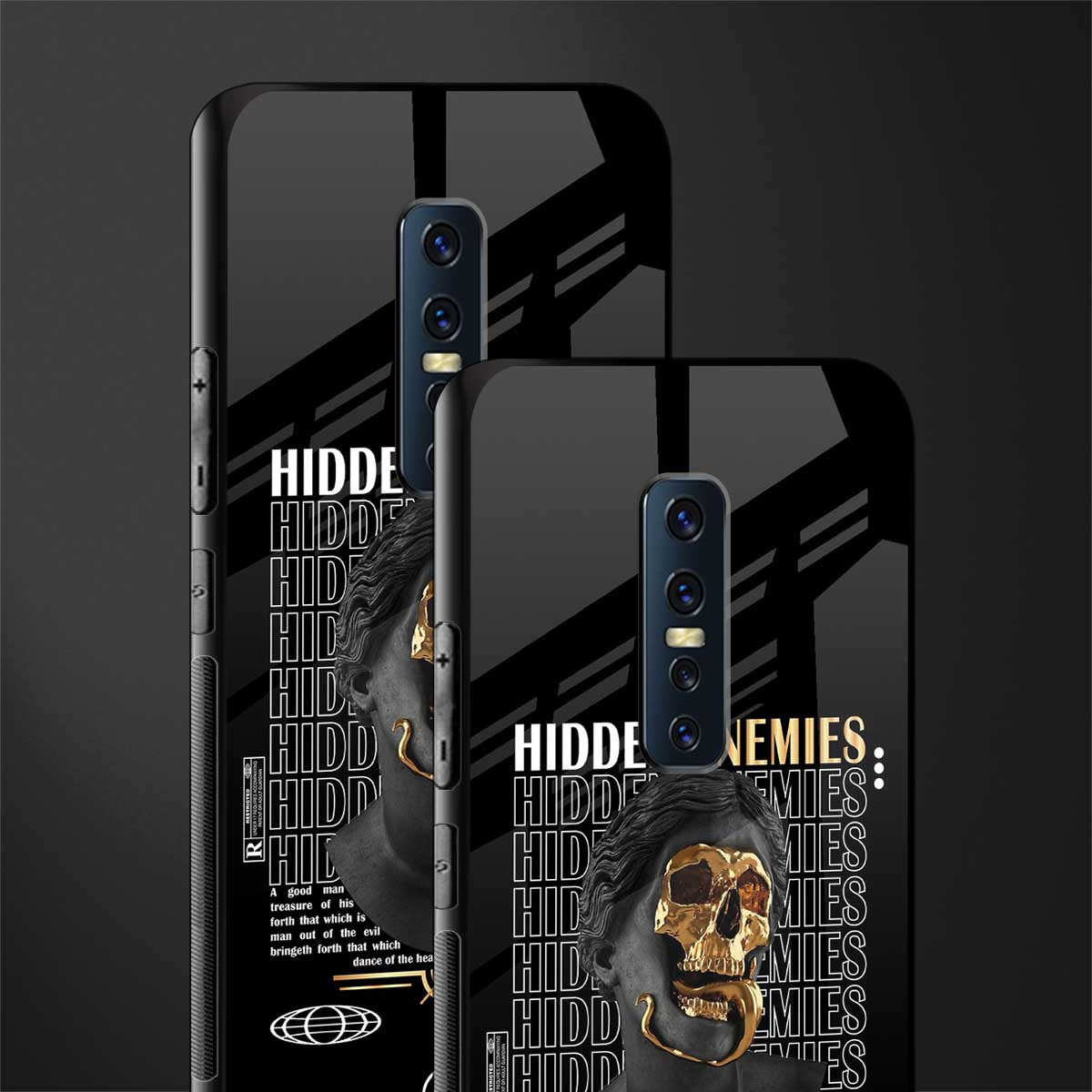 hidden enemies glass case for vivo v17 pro image-2