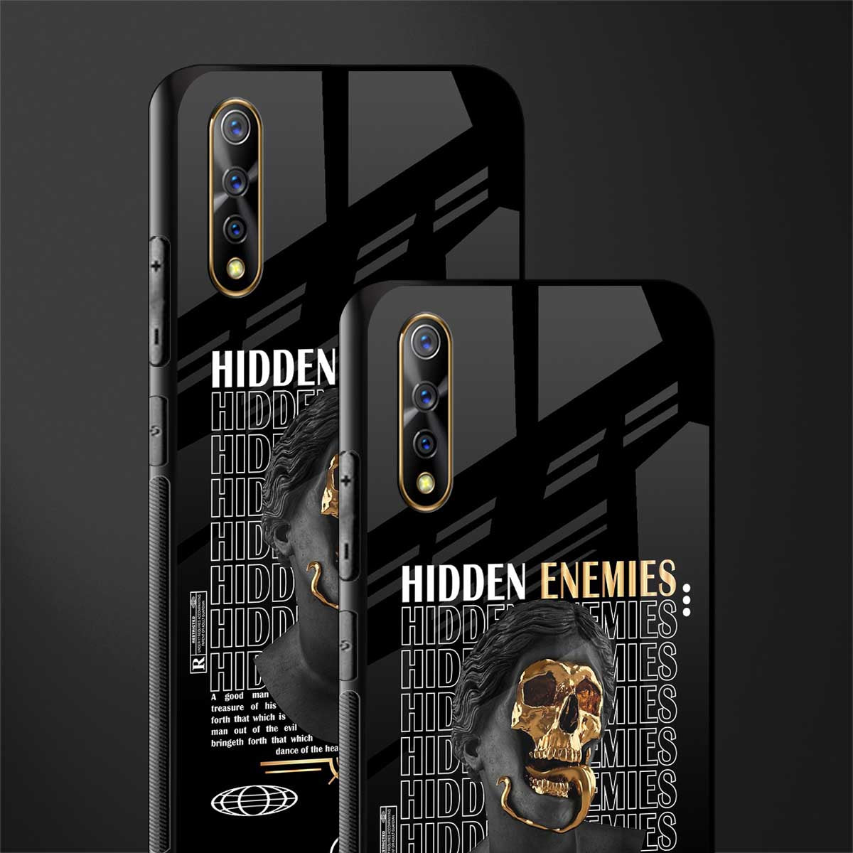 hidden enemies glass case for vivo z1x image-2