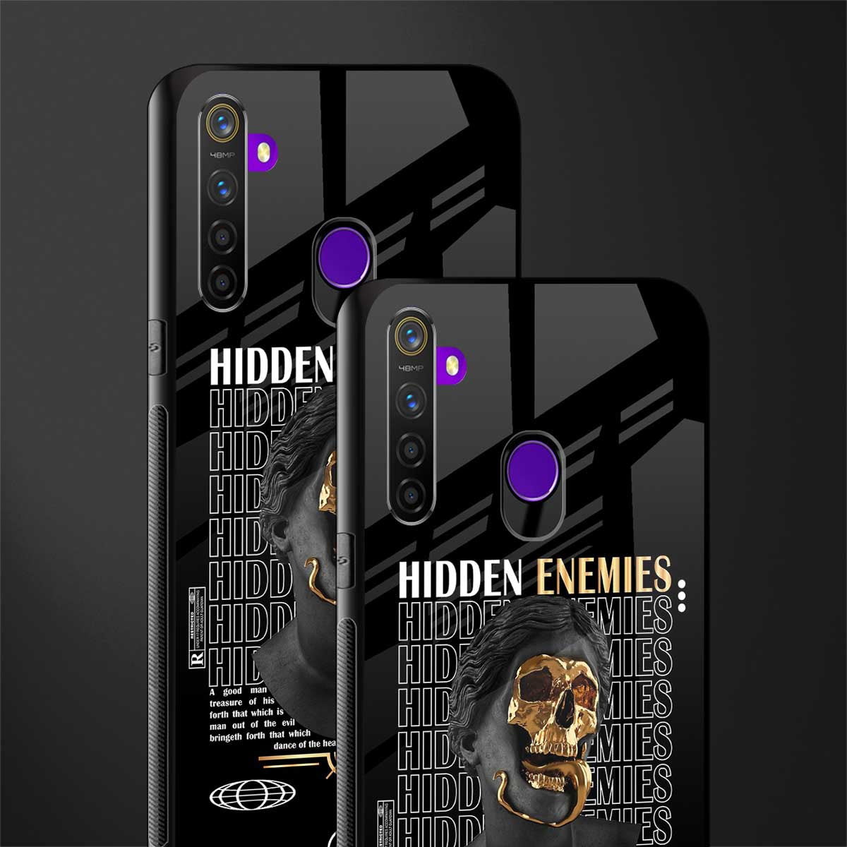 hidden enemies glass case for realme 5 pro image-2