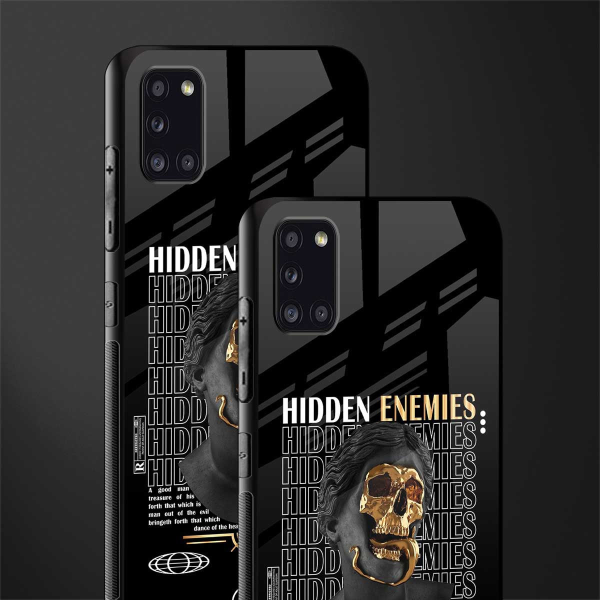 hidden enemies glass case for samsung galaxy a31 image-2