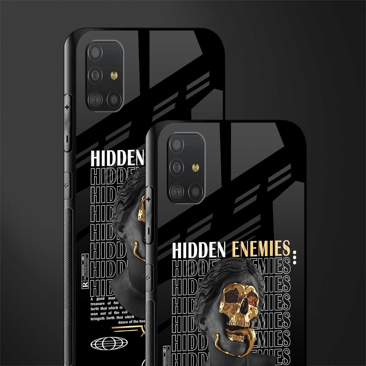 hidden enemies glass case for samsung galaxy a51 image-2