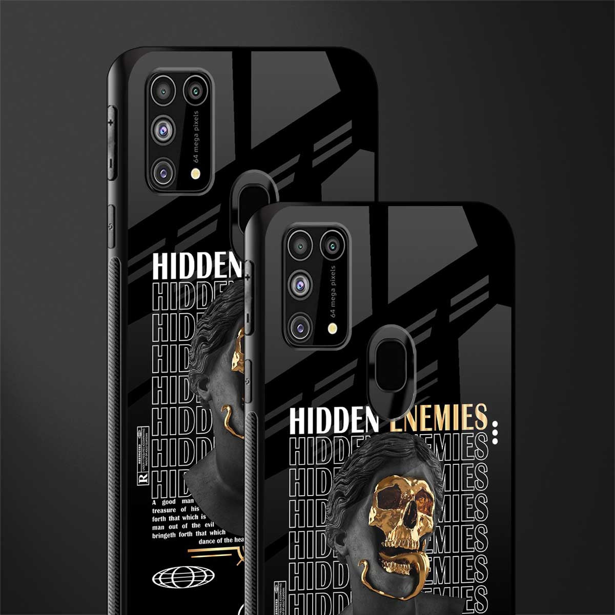 hidden enemies glass case for samsung galaxy f41 image-2