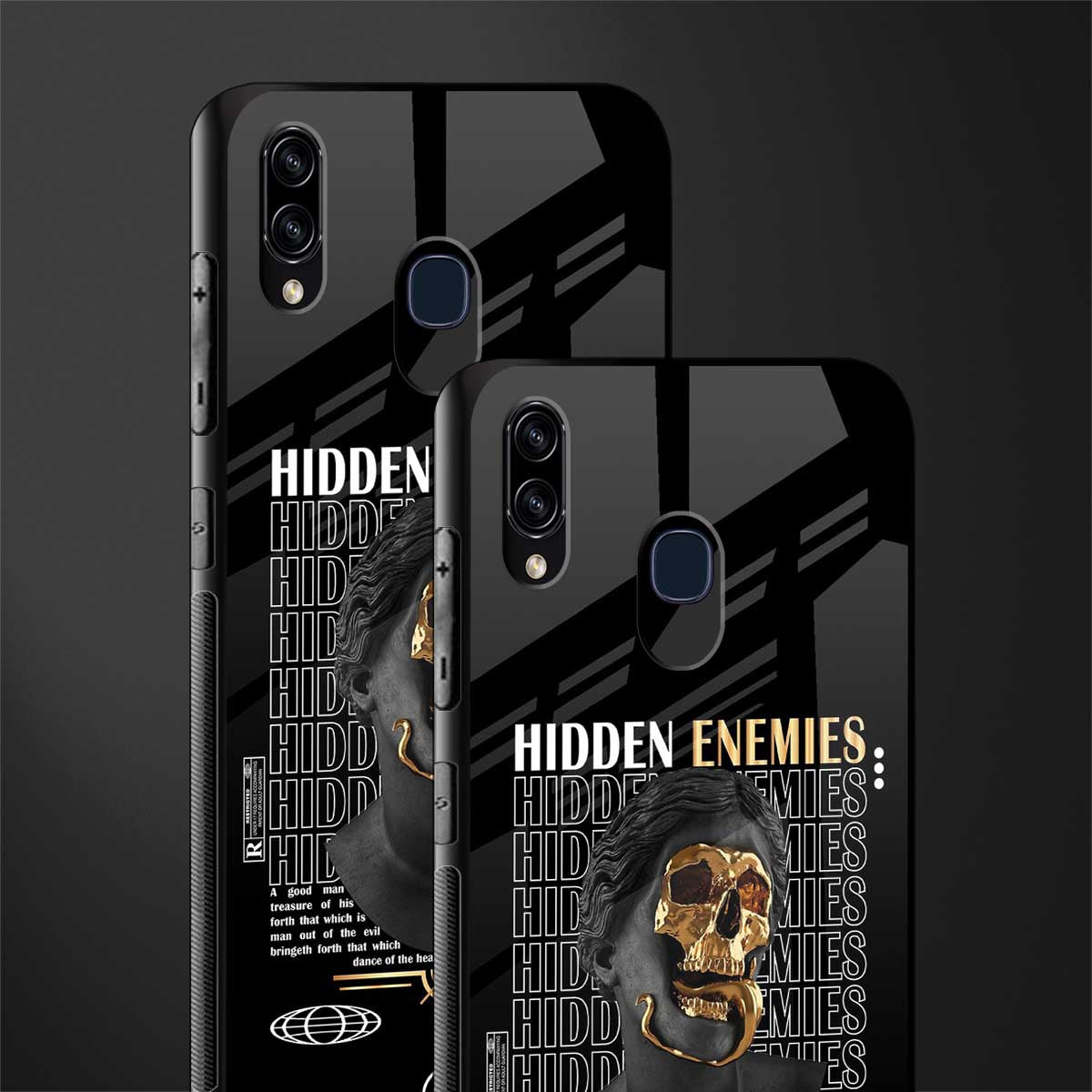 hidden enemies glass case for samsung galaxy m10s image-2